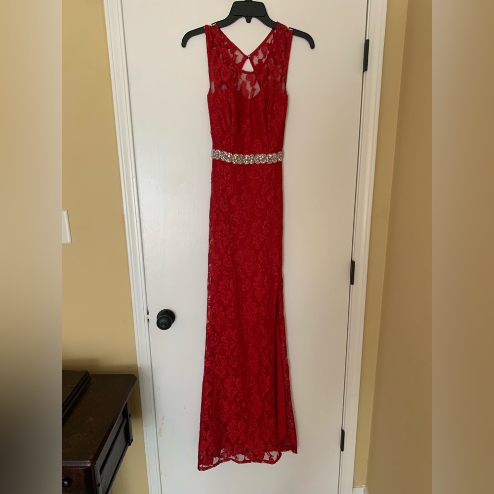 Red formal dress